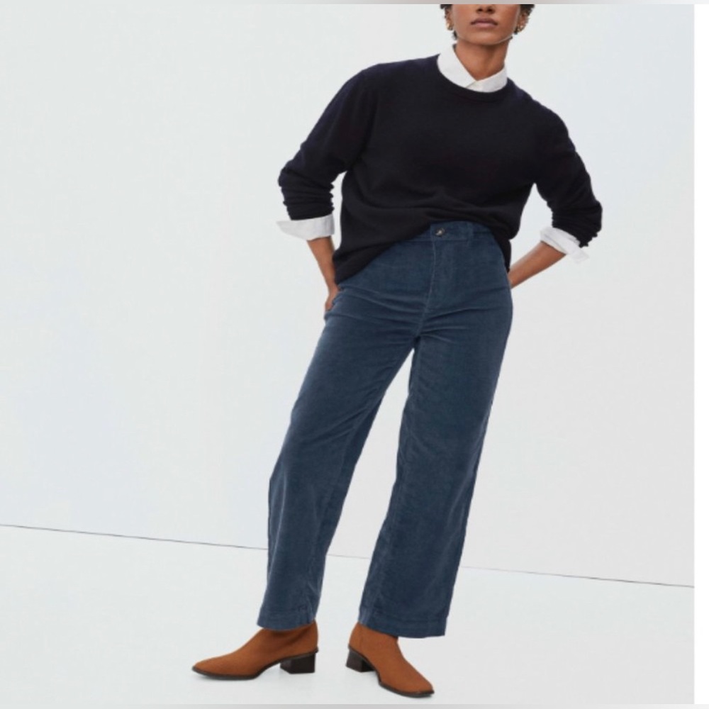 Everlane The Corduroy Wide-Leg Pant 6 | Atlantic Blue